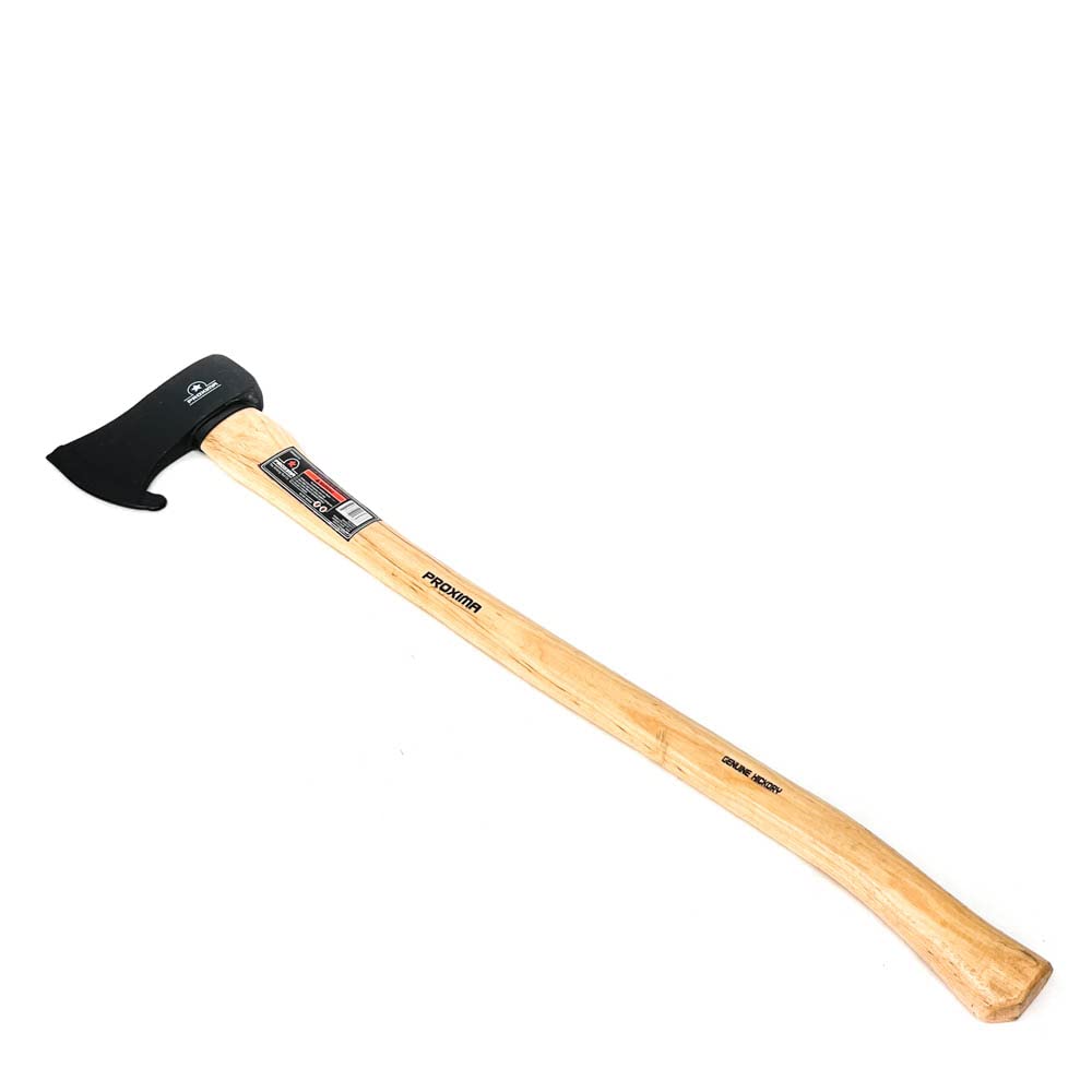 Proxima 3.5 lbs Single Bit Axe with 33 inches Hickory Wood Handle, Heavy Duty 5 inches High Carbon Steel Curved Blade 1005982294 OHIY