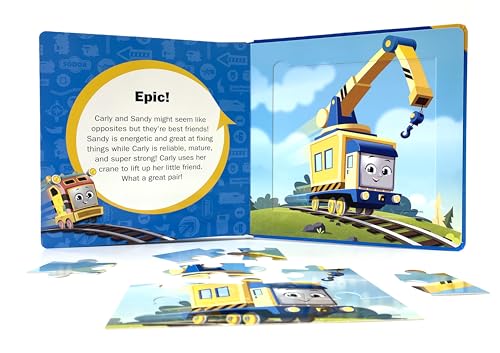 Thomas All Engines Go My First Puzzle Book - Jigsaw Puzzles for kids, 10-page board book, 5 puzzles to enjoy Phidal