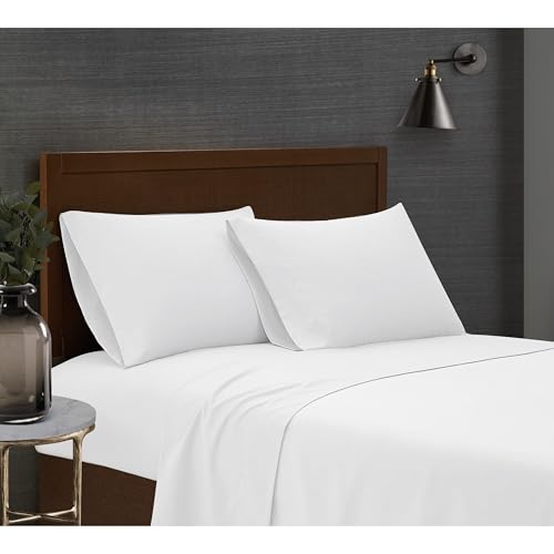 London Fog Garment Washed Solid Sheet Set White Microfiber 5-Piece Split King Sheet Set, Solid Themed, Deep Pocket, Adult and Teen, Oeko-TEX Certified LONDON FOG