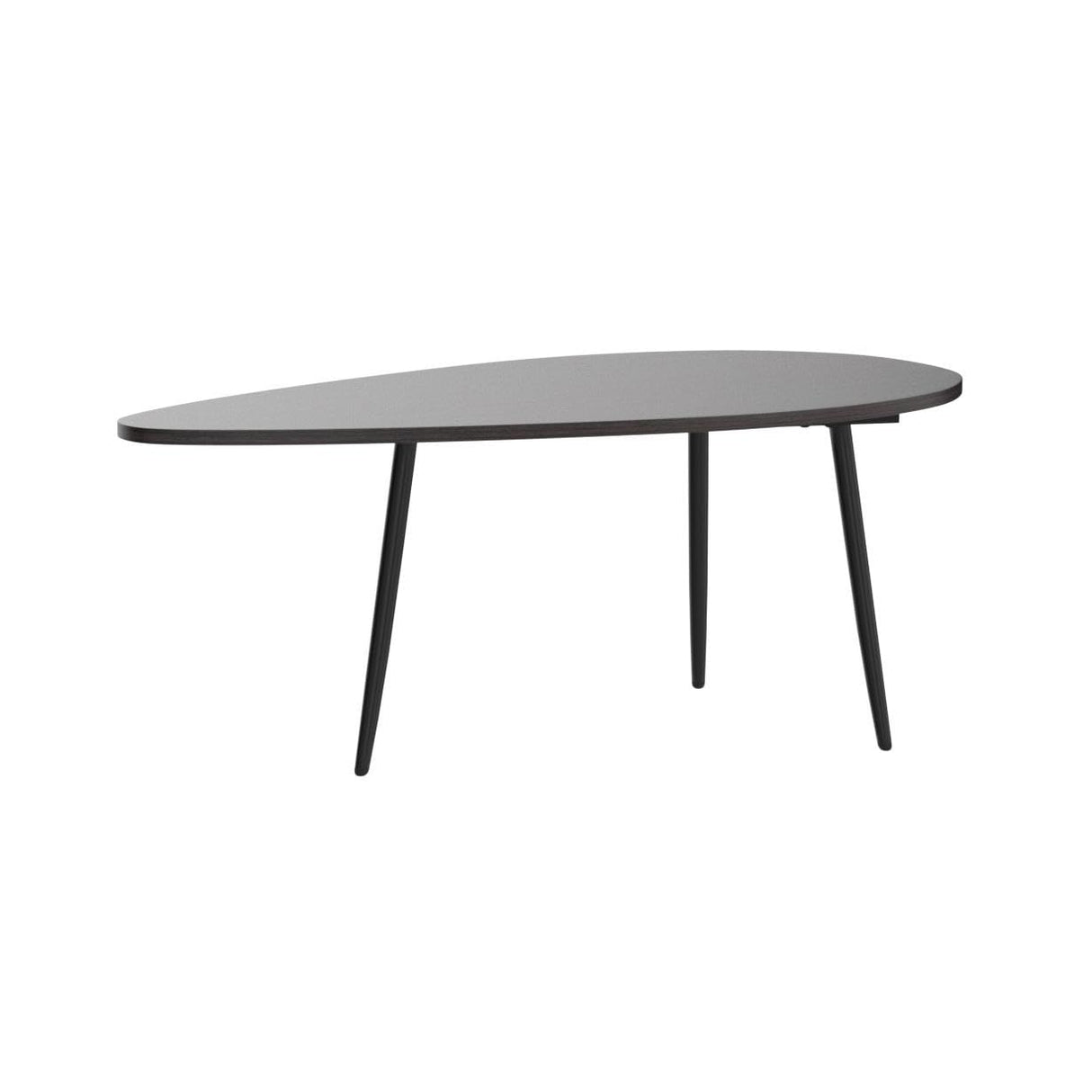 SAYGOER Oval Coffee Table Espresso Wood Mid Century Modern Coffee Tables Unique Retro Farmhouse Accent Center Sofa Rustic Table for Living Room Home Office Easy Assembly, Dark Brown SAYGOER