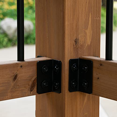 Backyard Discovery Granada Grill Gazebo Pavilion w/Outdoor Bar, 80" Grill Space, Hard Top Steel Metal Roof, Wind Resistant - 100 mph, Supports 4,700 Backyard Discovery