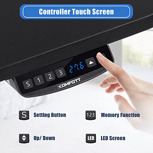 Tangkula Large L Shaped Dual Motor Standing Desk, 72” Electric Height Adjustable Stand Up Desk with 3 Memory Positions, Cable Tray, Hook, Sit Stand Tangkula