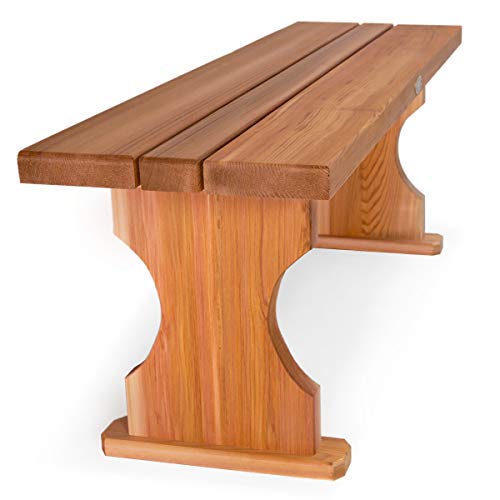 All Things Cedar 4-ft Natural Cedar Backless Bench All Things Cedar