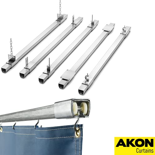 AKON Curtain Track Industrial Divider Curtains | Partition Space Quickly | Curtain Track Included | Quick Rolling and Easy to Clean | Divide Work Areas Quickly Customized Curtains Vinyl AKON Curtain Track