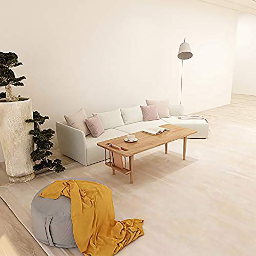 WoodShine Mid Century Modern Mini-Swing Wooden Coffee/Tea Table, Japanese Accent Floor Desk, Real Solid Wood Cafe Table with Storage for Home Living room,Office, Length of 47.25 inches,Natural WoodShine