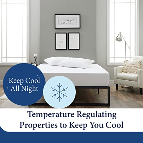 Cosy House Collection Luxury Mattress Protector - Blend of Rayon Derived from Bamboo - College Dorm Room Essentials - Ultra Soft Comfort, Stays Cool & Quiet - Premium Fitted Sheet Style (Twin XL) Cosy House Collection