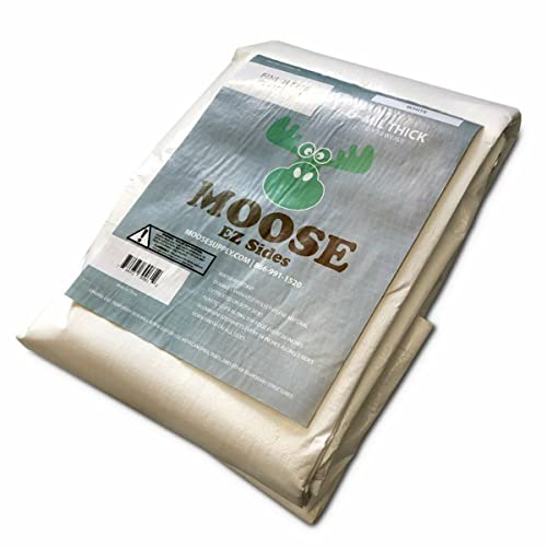 Moose Supply Economy Solid Tent Sidewall for Party and Canopy Tents, 7' x 20', White, Heavy Duty Polyethylene Moose Supply