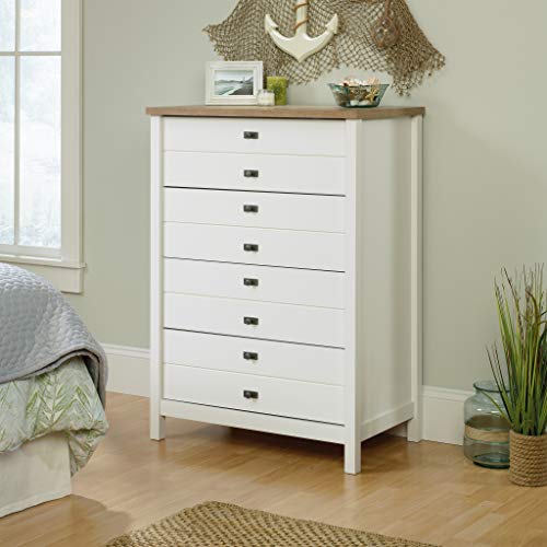 Sauder Cottage Road 4-Drawer Chest, Soft White finish, L: 32.44" x W: 19.29" x H: 44.92" Sauder