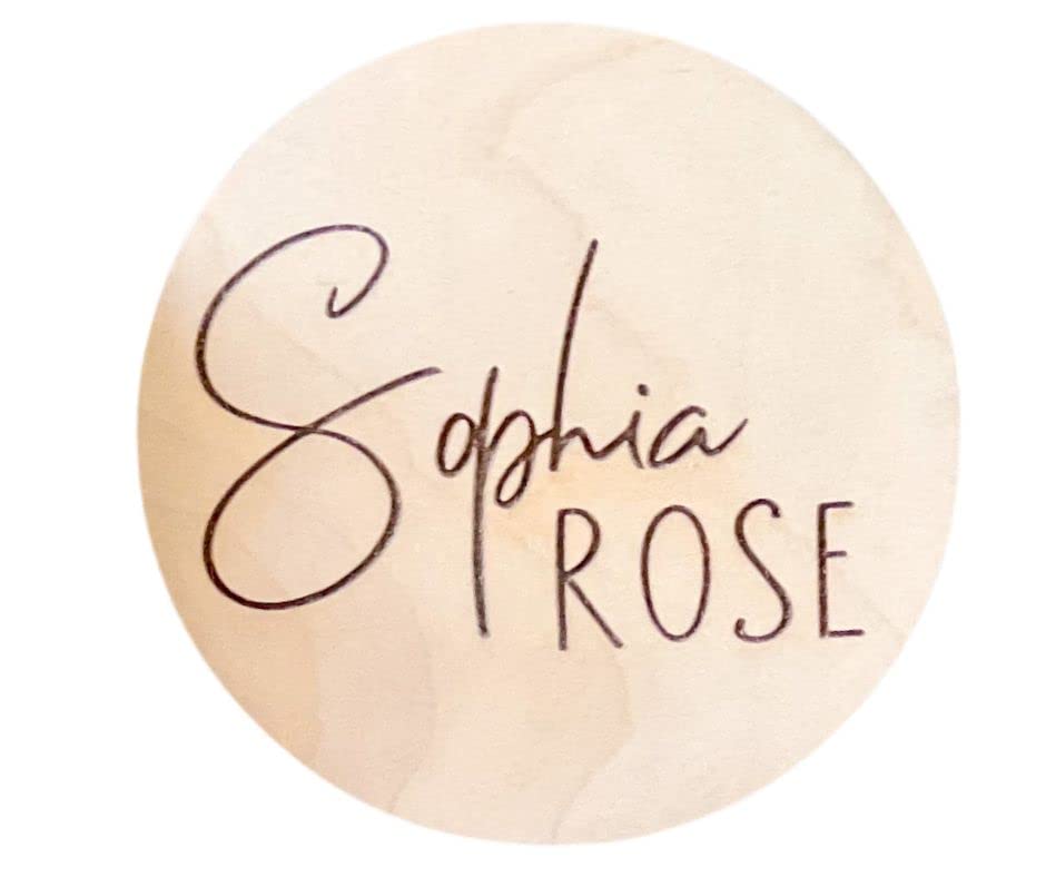 Personalized Newborn Announcement Sign for Hospital - Single/Double Sided - Wooden Birth Announcement Sign - Name Baby Announcement Sign Customized Generic