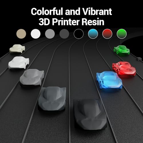 UNIFORMATION HD ABS Like Resin Hard Tough 3D Printer Resin Photopolymer UV Curing 3D Resin Liquid with High Precision Suit for SLA/LCD/DLP Printing Functional Mechanical Print HD Grey 1KG Uniformation