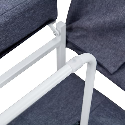 Folding Ottoman Bed with Adjustable Backrest, Futon Couch, Convertible Chair into Sofa Bed for Living Room Apartment Office Small Space Generic