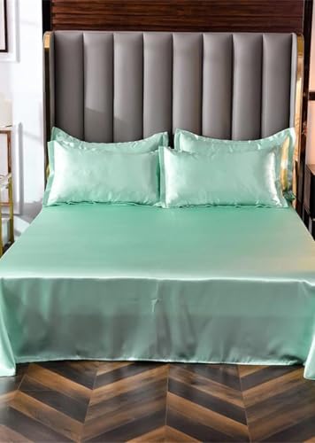 Solid Soft Bedding Satin Sheets Set with Pillowcases Silky Smooth Single Twin Full Queen King Size Generic