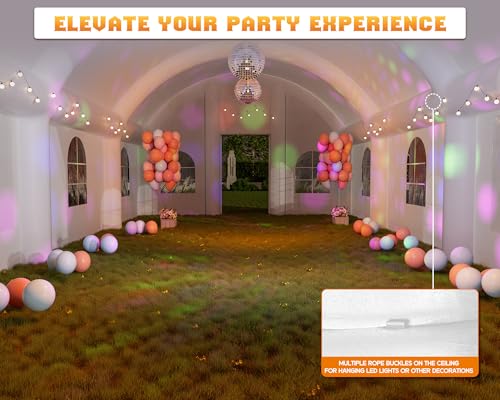 Albott 30x20x13 FT Commercial Inflatable Wedding Tent, 210D Oxford Fabric Portable Heavy Duty Party Tent with Dual Roll-Up Doors & 8 Sand Bags, Gazebo Event House for Wedding Birthday Backyard Party Albott