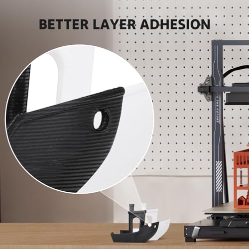 ELEGOO PLA PRO Filament 1.75mm Black 1KG, 30-250mm/s Printing Speed Improved Rigidity 3D Printer Filament Dimensional Accuracy +/- 0.02mm, 1kg Spool (2.2lbs) ELEGOO