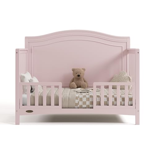 Graco Paris 4-in-1 Convertible Crib – GREENGUARD Gold Certified, Converts to Toddler Bed and Daybed, Fits Standard Full-Size Crib Mattress, Adjustable Mattress Support Base (Blush)