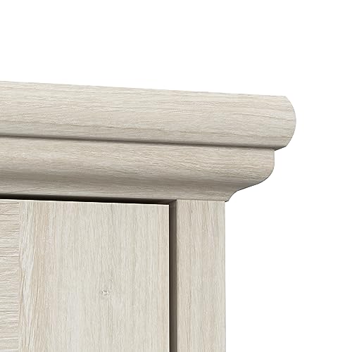 Bush Furniture Lennox Farmhouse L Shaped Desk with Storage Cabinets | Corner Computer Table for Home Office Workspace, 60W, Linen White Oak Bush Business Furniture