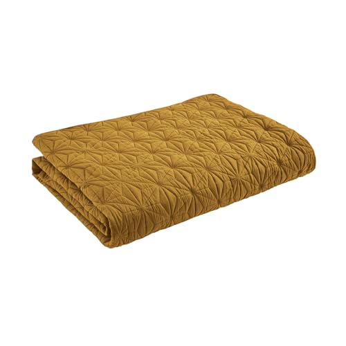 VCNY Home Kaleidoscope Pattern 3 Piece Quilt Set, Full Queen, Gold VCNY Home