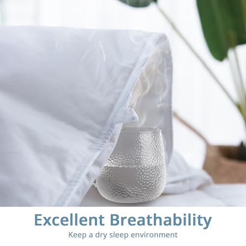 Globon Ultra-Soft Lightweight Down Feather Comforter King Size,Breathable Light Duvet Insert for Hot Sleeper/Warm Weather,Noiseless Shell,700 Fill Power with Corner Tabs,White Globon