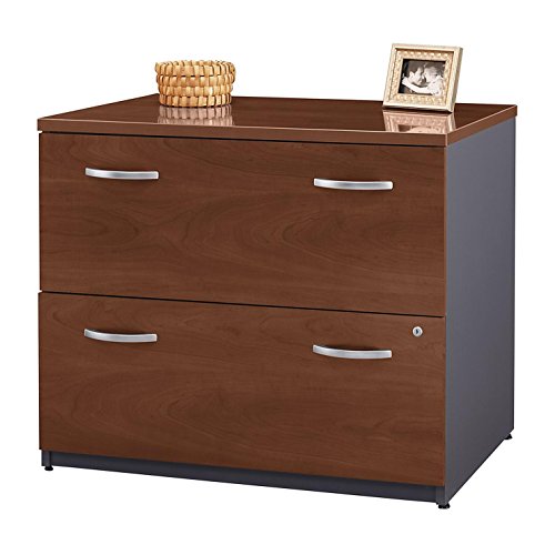 Bush Business Furniture Series C 2 Drawer Lateral File Cabinet, Locking Document Storage for Home or Professional Office, Hansen Cherry Bush Business Furniture
