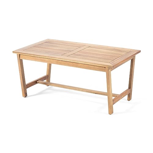 Christopher Knight Home Panama Outdoor Acacia Wood Chat Set with Water Resistant Cushions, 4-Pcs Set, Teak Finish / Grey Christopher Knight Home