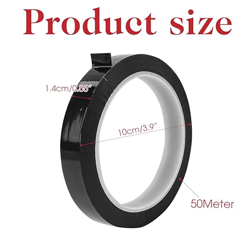 2PCS 14mmx50Meter 3D Printer Tape, Masking Shading Border Wish Tape Accessories Parts for Elegoo Mars for Photon LCD 3D Printer Laser Painters (Black) BuleVina