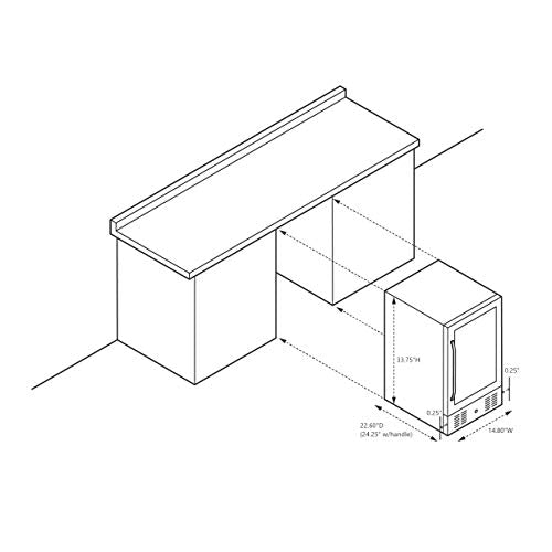 NewAir Beverage Refrigerator Cooler with 96 Can Capacity - Built-in Mini Bar Beer Fridge for Bedroom, Dorm, Office - Small Refrigerator Cools to 34F Perfect For Beer, Soda, And Drinks NewAir
