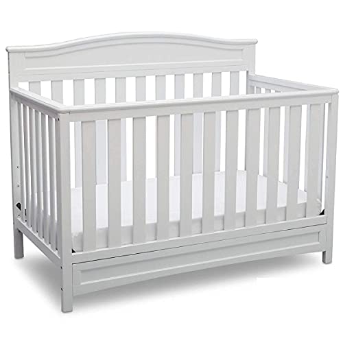 Delta Children Emery 4-in-1 Convertible Baby Crib - Greenguard Gold Certified, White Delta Children