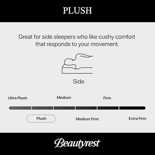 Beautyrest World Class Level Three Plush Pillow Top 16" Mattress - Queen Size - Durable Support, Pressure Relief, Cooling, Motion Separation; CertiPUR-US, 100 Night Sleep Trial and 10 Year Warranty Beautyrest