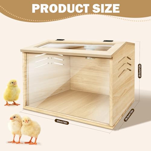 Chicken brooder Box,Chick brooder,brooder Box for Chicks,Small Chicken coop,Baby Chicken Supplies,Chick brooder Box,Quail cage,Quail coop,Measures Approximately 15.7X12X12 inches LIAQICHA