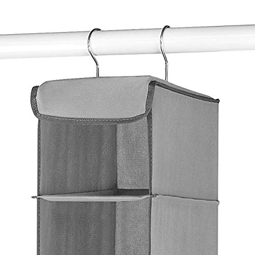 Whitmor Hanging Shoe Shelves - 8 Section - Closet Organizer - Grey Whitmor