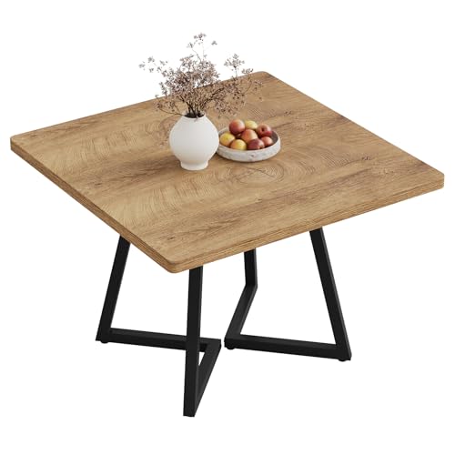 Tribesigns 31.5" Square Conference Table, Small Wooden Meeting Table for 2-4 People, Compact Office Table for Small Spaces, Seminar Room Tribesigns
