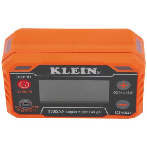 Klein Tools 935DAA Digital Electronic Level and Angle Gauge, LED Angle Alert, Measure and Set Angles, 0-90 and 0-180 Degree Ranges Klein Tools