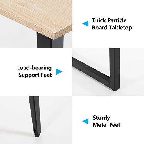 LITTLE TREE 8FT Conference Room Table, 94.48L x 47.21W x 29.52H Boat Shaped Meeting Table, Light Walnut LITTLE TREE