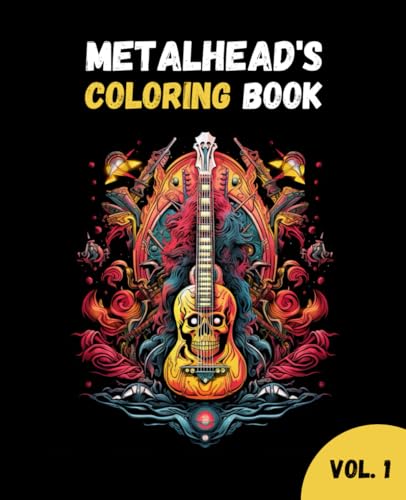 Metalhead's Coloring Book, Vol. 1: Metal Music Coloring Book for Adults (Metalhead's Coloring Books) WoodArtSupply