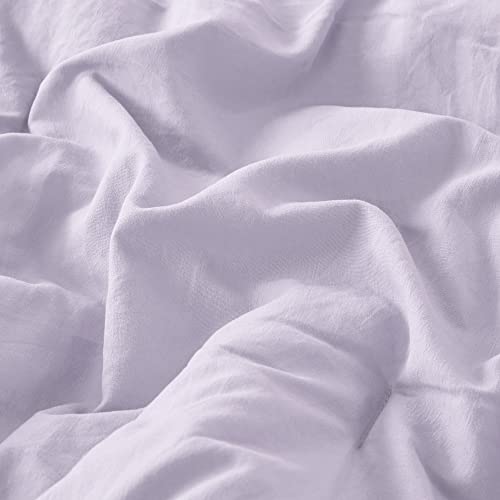 Codi Lavender Purple Full/Queen Comforter Set - Boho Aesthetic Bedding with Luxurious Pom Fringe, Soft Washed Microfiber 3pc Set, Couple-Friendly Lightweight Design, 1 Comforter & 2 Pillow Shams Codi