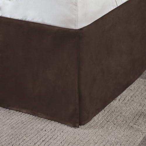 Madison Park Boone Cozy Comforter Set, Faux Suede, Deluxe Hotel Styling All Season Down Alternative Bedding Matching Shams, Decorative Pillow, King (104 in x 92 in), Rustic Brown 7 Piece Madison Park