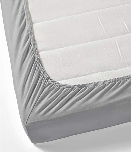 800-Thread-Count 100% Pure Cotton Bed Sheets -4 Pc Full Size Silver Sheet Set, Single Ply Long Staple Combed Cotton Yarns, Best Luxury Sateen Weave, Fits Mattress Upto 17'' Deep Pocket Comfortica Classics