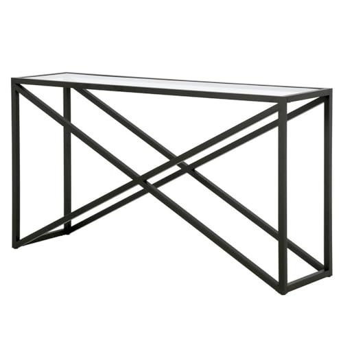 Calix 55'' Wide Rectangular Console Table in Blackened Bronze Henn&Hart
