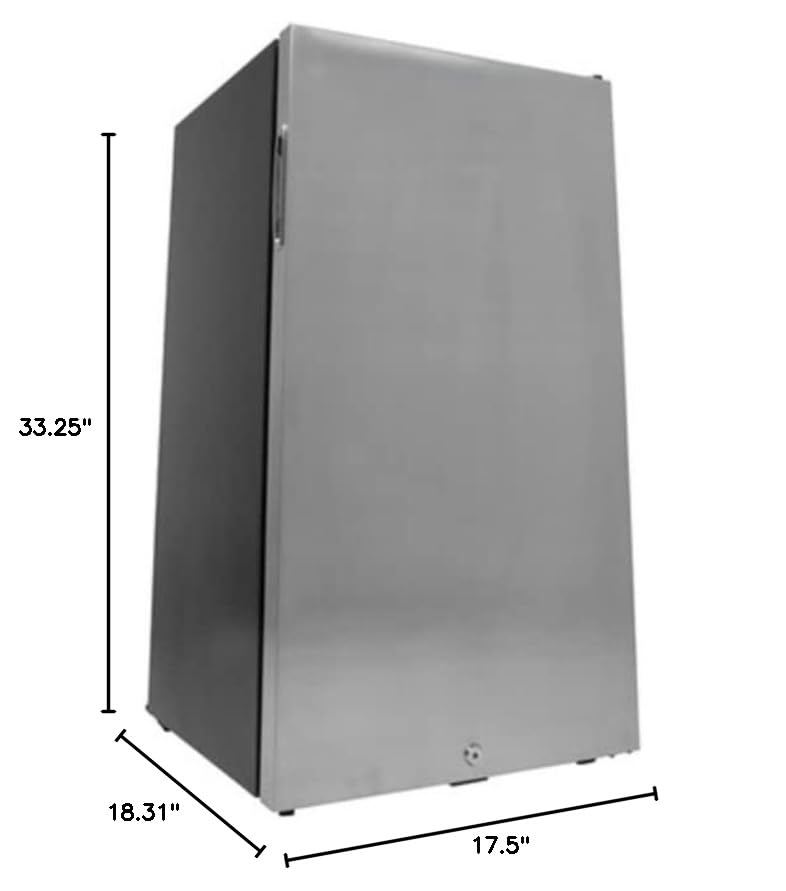EdgeStar BWC120SLD 113 Can Beverage Center Stainless Solid Door EdgeStar