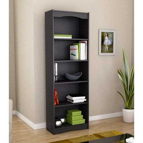 Sonax Hawthorn 72-Inch Tall Bookcase, Midnight Black SONAX