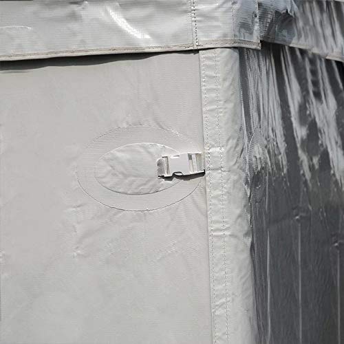 TentandTable 8' x 40' Premium Blockout Solid Sidewall Kit for High Peak Frame for Commercial Outdoor Party & Pop Up Canopy Tents, 16 oz PVC White Vinyl, Single Side Wall, Wall Only, Tent Not Included TentandTable