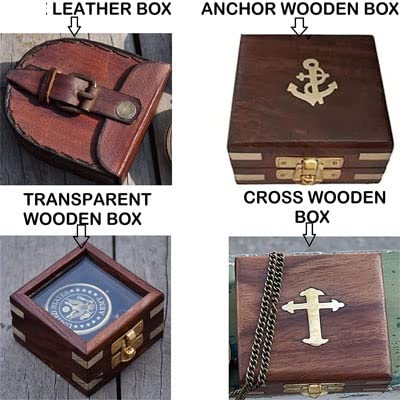 Personalized Compass, Custom Engraved Handmade Working Compass, Gifts for Men for Anniversary Fathers Day Christmas Birthday Valentines Day and Graduation Baptism Royalmart