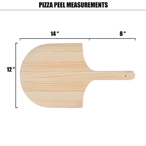 Personalized Wood Pizza Board/ 14 Inch Pizza Peel, Wood Pizza Peel (Custom Name) The Paisley Box