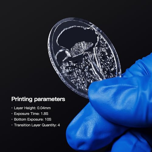NOVA3D Ultra Clear Water Washable 3D Printer Resin High Precision 405nm LCD UV Fast Curing 3D Printing Resin for LCD DLP Resin 3D Printers, Resist Yellowing & Low Odor (Ultra Clear, 1kg) NOVA3D