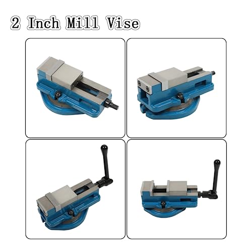 findmall 2 Inch Accuracy Mill Vise with 360 Degree Rotation Base Heavy Duty Milling Machine Vise findmall
