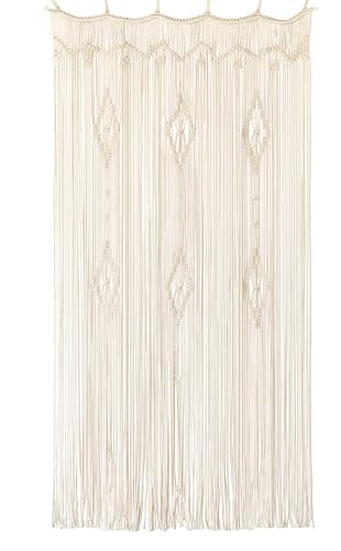 Macrame Curtain Long Cotton Window Panel Boho Curtains for Bedroom Wedding Backdrop Room Divider Doorway Closet Apartment 35''W x 70''L IOWER