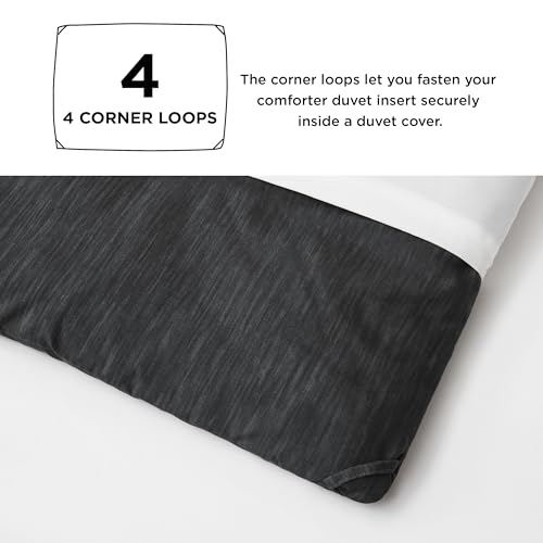 Bedsure Full Comforter Set - Black Soft Bedding for All Seasons, Cationic Dyed Bed Set, 3 Pieces, 1 Full Size Comforter (82"x86") and 2 Pillow Shams (20"x26"+2") Bedsure