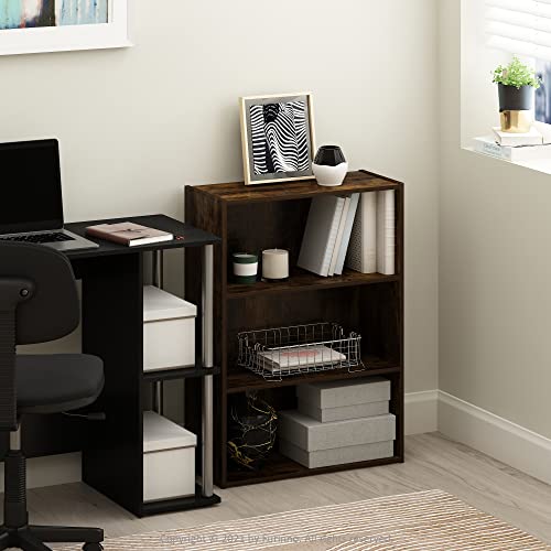 Furinno Pasir 3-Tier Open Shelf Bookcase, Amber Pine Furinno