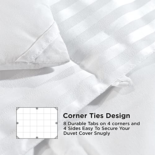 Bedsure Duvet Insert Twin Size - Lightweight Comforter, Quilted Cooling Duvet Insert, Down Alternative Summer Comforter with 8 Tabs, College Dorm Essentials, Machine Washable, White, 68x88 inches Bedsure