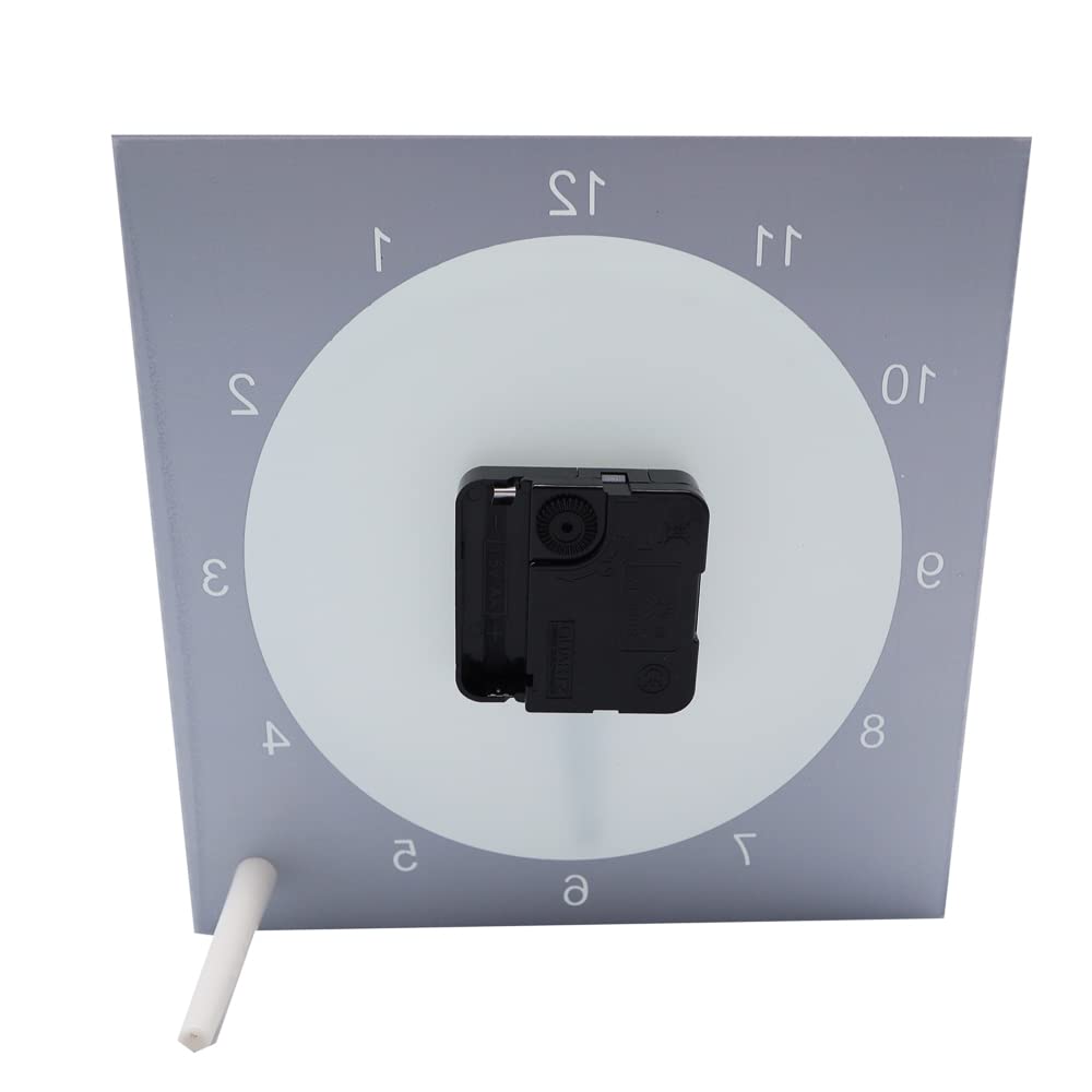MELDIKISO 7.8" x 7.8" Sublimation Blank Mirror Edge Glass Photo Frame with Clock (20pcs/carton) MELDIKISO